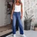In-stock From The Manufacturer, Cross-border And American Fashion Women's Washed Stretch Versatile Trendy Casual_mkmklike.com