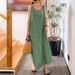Women's Clothing new long version sling cotton and linen simple style loose pocket round neck temperament sleeveless dress _mkmklike.com