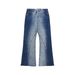 Men's Distressed Bootcut Jeans – Retro Loose Fit Wide Leg Denim Pants (S-XL, Black Gray & Blue)_mkmklike.com