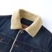 Pulse Pulse Cross-Border Denim Cotton Jacket Men's Casual American Version Loose Plus Size Fleece Lined Thickened_mkmklike.com