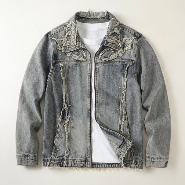 Men's Clothing Autumn And Winter Casual Jackets Retro Tops Zipper Denim Jacket_mkmklike.com