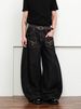 American Embroidery Design Baggy Scimitar Jeans Men And Women Spring And Autumn Trendy Brand Wide-leg Loose Sickle Pants_mkmklike.com