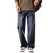 Large Size Men's New Wide-leg Jeans Men's Washed Nostalgic Pants Men's Fattened Plus Size Loose Straight Pants Men's_mkmklike.com
