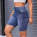 European And American Women's Slim Fit Stretch Denim Jeans Mid-Length Cross-Border Supply Embroidered Pants_mkmklike.com