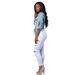 2025 Cross-Border European And American Hot Girl Multi-Hole Tight-Fitting Butt-Lifting J Slim-Fit White Women's Jeans_mkmklike.com