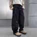 Men's Winter Relaxed Fit Straight Leg Jeans - Dark Blue Classic Denim Pants For Casual & Daily Wear (M-3XL)_mkmklike.com