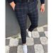 Men's Two Stripes Check Print Lounge Pants_mkmklike.com