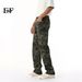 EF JEANS | 2025 Spring New American Camouflage Stitching Patch Vibe High Street Retro Slim Jeans_mkmklike.com