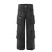 Men's Heavyweight American Retro Jeans - Loose Straight Fit, Multi-Pocket Workwear Design, High-Quality Cotton Casual Trousers For Men_mkmklike.com