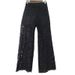 Summer New Design Lace Trim Hollow Out Straight Leg Jeans For Women, Slim Fit Casual Pants, High Waist, Stretch Denim, Streetwear Fashion_mkmklike.com