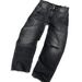 Washed Distressed Solid Color Jeans, Unisex Street Fashion Casual Pants_mkmklike.com