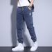 Trendy Brand Jeans Men's New Korean Version Slim-fitting Tied Feet Fashionable And Comfortable Trend Loose Harlan Long Pants Tide_mkmklike.com