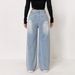 High-Waisted Wide-Leg Jeans – Vintage Washed Blue Denim (XS-2XL, Comfortable & Office-Ready Fit)_mkmklike.com