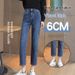 2026 Autumn New High-Waisted Straight-Leg Jeans For Petite Women, Loose Fit, Stretchy, Slimming, Nine-Point Cigarette_mkmklike.com