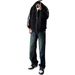 American Retro Blue Jeans Boys Wear Autumn High-end Casual Pants Trendy Loose Straight Wide-leg Trousers_mkmklike.com