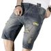 New Denim Shorts, Workwear Style, Loose Fit, Ripped, Trendy, Versatile, Japanese Retro, Summer Men's Shorts_mkmklike.com