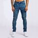 Men's Slim Fit High Waist Jeans Stretch Denim Pants Black Washed Skinny Trousers For Streetwear & Casual_mkmklike.com