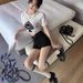 Women's High Waist Slimming Denim Shorts Spring 2025 Style Black Bodycon Elastic Hot Pants_mkmklike.com