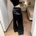 Women's Clothing Plus Size Slogan Letter Oversized Patchwork Jeans Trendy Curved Blade Pants Sexy English Style Fashion Denim_mkmklike.com