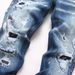 Men's Clothing Men's Slim Fit Stretch Denim Jeans With Handmade Rips & Embroidery - High Street Blue Washed Skinny Jeans For Youth Fashion_mkmklike.com