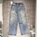 Women's Clothing AC High Street Trendy Brand Retro Versatile Loose Ripped Old Hand Painted Jeans Men's Denim Shorts_mkmklike.com