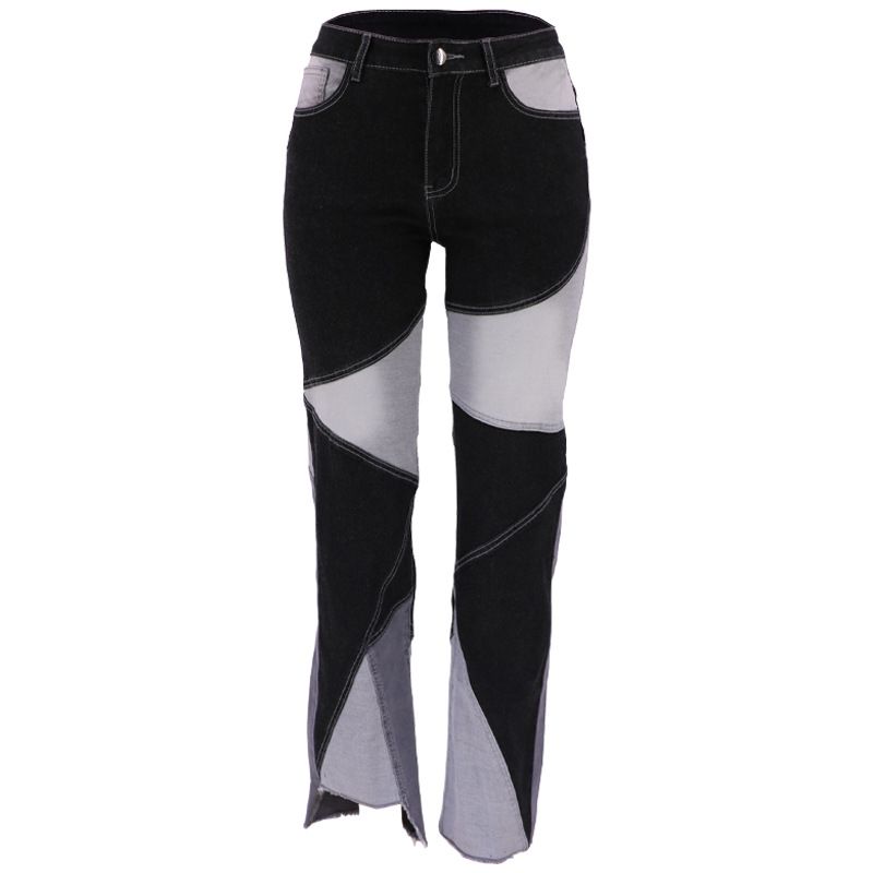 Women's Clothing Selected Straight High Waist High Elastic Bell Bottom Trousers For Women_mkmklike.com
