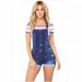 Women's Clothing Hole Hip Lifting Suspenders Hem Jeans_mkmklike.com