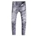 Men's Clothing Men's Distressed Skinny Jeans Gray Washed Paint Trendy Retro High Street Fashion European American Style Slim Fit_mkmklike.com