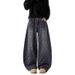 Hip-hop Men's Jeans Men's Old Dirty Leopard Print Scimitar Pants Trendy Brand Loose New Boys Pants_mkmklike.com