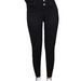 High Waisted Double Button Black Jeans Slim Fit Stretchy Skinny Jeans Versatile Tight Fitting Pencil Pants for Women CY041_mkmklike.com
