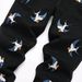New I-Stock Autum Witer Black Deim Colorful Swallow Embroidery Me's Slim Fit Stretch Skiy Jeas Log Pats For_mkmklike.com