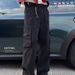 Nordmann American High Street Vibe Style Multi-Pocket Black Cargo Jean For Men Looe Straight Slimming Commuter Caual Long_mkmklike.com
