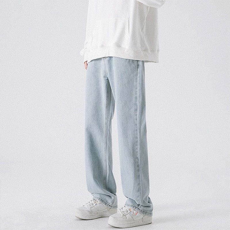 Men's Relaxed Fit Straight Leg Jeans | Comfort Stretch Denim Pants For Casual & Daily Wear Comfort Stretch Fabric_mkmklike.com