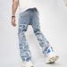 2025 New Casual Biomimetic Denim Men's American Trendy Loose High Street Wide Leg Pants_mkmklike.com