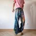 Men's Clothing Retro Washed Ink Oil Painting Palette Jeans Men's And Women's Spring High Street 3d Color Printed Floor Mopping Trousers_mkmklike.com
