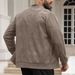 Cross-Border European And American Men's Suede Zipper Jacket Patchwork Design Simple Solid Color Coat_mkmklike.com