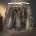Men's Blue Denim Shorts Mid-Length Elastic Waist Wide Leg Casual Five Point Pants Retro Style For Summer_mkmklike.com