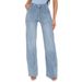 Women's Relaxed Fit Straight Leg Jeans - High Waist Washed Denim Pants For Casual Comfort (Light Blue, Vintage Blue)_mkmklike.com