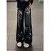 Men’s Graffiti Washed Straight-Leg Jeans – American Vintage Style, Wide Fit, Sizes S-3XL_mkmklike.com