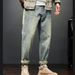 Japanese Workwear Jeans For Men – Straight Loose Fit, Retro Denim Pants With Rugged Style_mkmklike.com