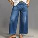 Retro Wide Leg Jeans for Women High Waist Distressed Loose Fit Slimming Large Pockets Casual Pants Straight Leg Cropped Versatile_mkmklike.com