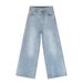Men's Clothing Washed Jeans Men's Handsome Loose Washed Straight Wide Leg Mopping Pants_mkmklike.com