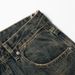 Punk Vintage Washed Denim Scimitar Men's Long Street Style Mud-Dyed Ripped Loose Wide-Leg Sickle Pants_mkmklike.com