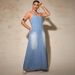 K Large Size Women's New Denim Camisole Long Dress_mkmklike.com
