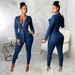 High-Waisted Denim Jumpsuit – Slim Fit Sexy Romper For Women (M-Xxl) All-Season Wear Versatile Style_mkmklike.com