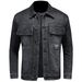 Loom Europe Station 2023 Autumn New Men's Washed Casual Denim Jacket Solid Color Turn-Down Collar Top Trendy_mkmklike.com