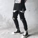 Distressed Black Skinny Jeans With Side Zipper - High Street Unisex Fashion (S-Xxl) Breathable Cotton Blend_mkmklike.com