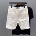 Men's Stretch Denim Shorts With Distressed Cat Whisker & Splatter Design - High Street Fashion Summer Casual Quarter-Length Shorts_mkmklike.com