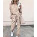 Women's Clothing autumn and winter printed casual long sleeved women's sports suit_mkmklike.com