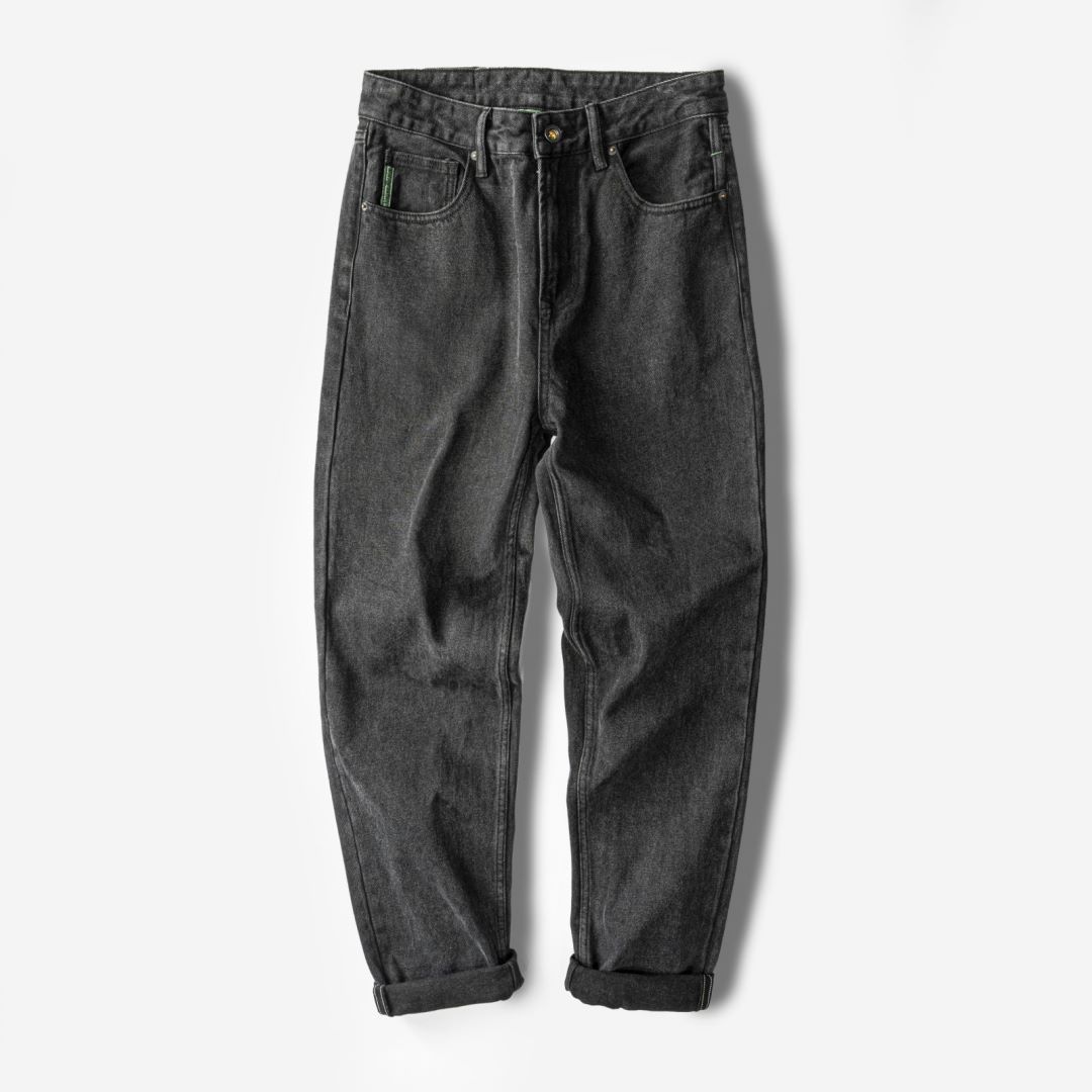 Men's Clothing Yu's Spring Festival Gala Same Style Jeans Men's Loose Versatile Autumn And Winter Trendy Straight Leg Pants_mkmklike.com